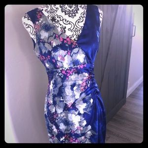 Japanese blossom, and blue dress